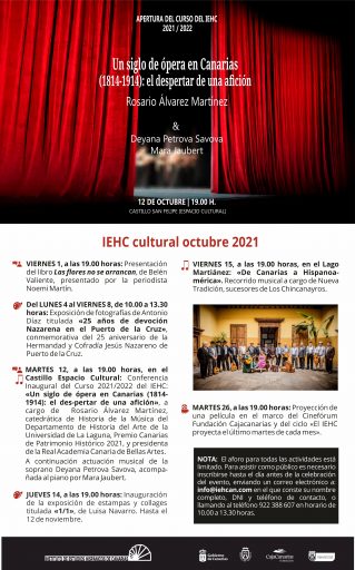 IEHC cultural octubre 2021