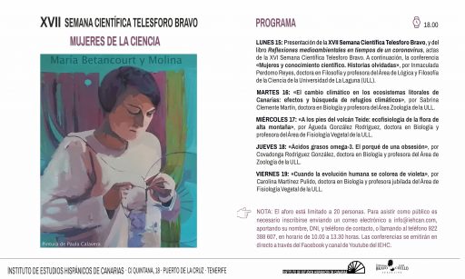 Programa de la XVII Semana Científica Telesforo Bravo