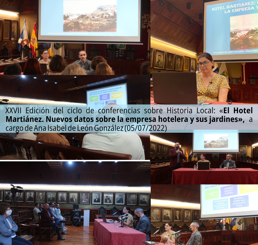 XXVII Edición del ciclo de conferencias sobre Historia Local «El IEHC con las Fiestas de Julio del Puerto de la Cruz» (5 y 13 de julio, 2022)