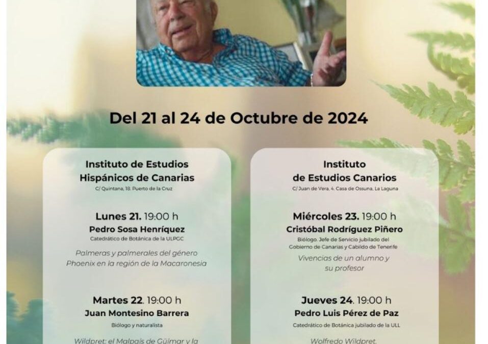 VIII Jornadas Protagonistas de la Ciencia y Tecnología Canarias, dedicadas a Wolfredo Wilpdret (21 – 24 octubre, 2024)