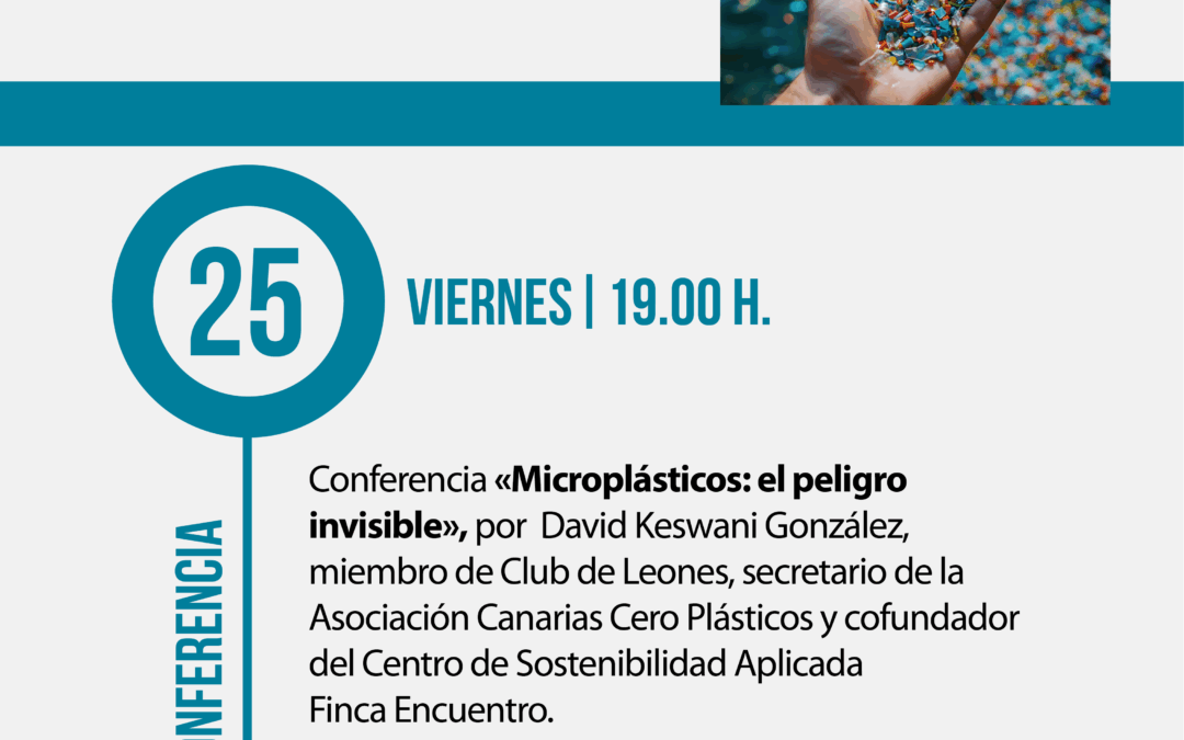 Conferencia «Microplásticos: el peligro invisible», por  David Keswani González, miembro de Club de Leones, secretario de la Asociación Canarias Cero Plásticos y cofundador del Centro de Sostenibilidad Aplicada Finca Encuentro (25/07/2025)
