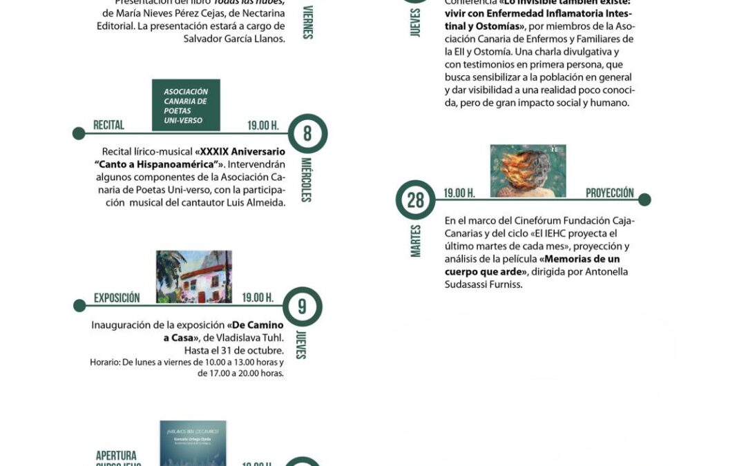 IEHC cultural octubre 2025