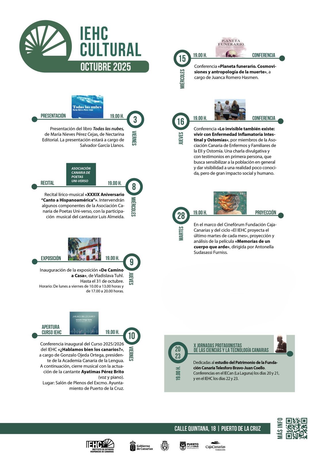 IEHC cultural octubre 2025