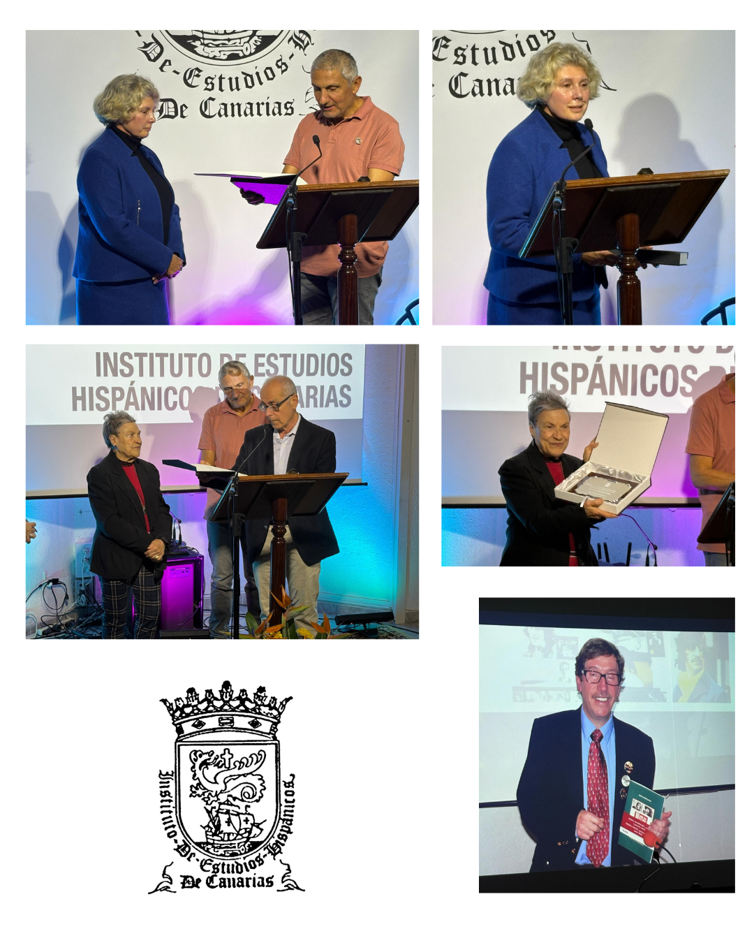 Acto institucional con motivo del LXXII Aniversario de la fundación del IEHC. Entrega de insignias a los socios y nombramientos honoríficos a Nicolás González Lemus y Octóvila Hernández Padrón (28/03/2025)