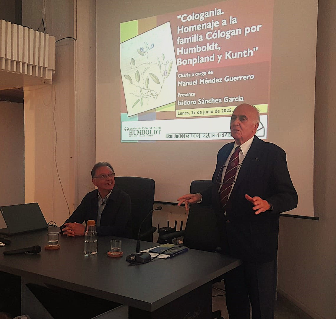 Conferencia «Cologania. Homenaje a la familia Cólogan por Humboldt, Bonpland y Kunth», por Manuel Méndez Guerrero (23 de junio, 2025)
