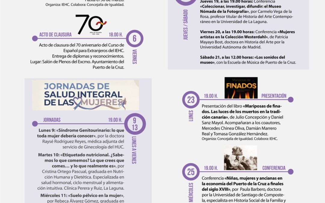 IEHC cultural marzo 2026