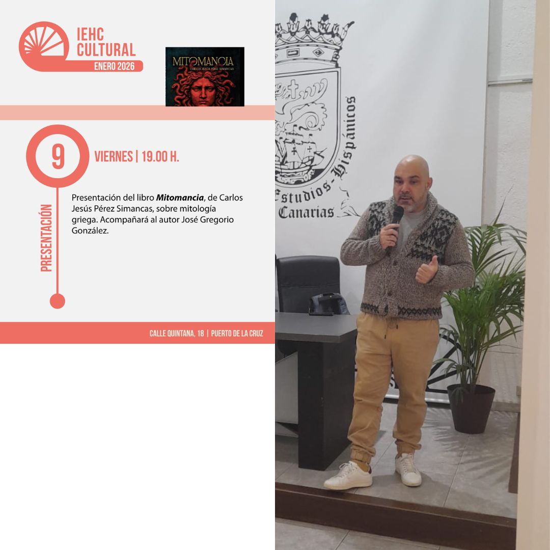 Presentación del libro «Mitomancia», de Carlos Jesús Pérez Simancas (9/01/2026).