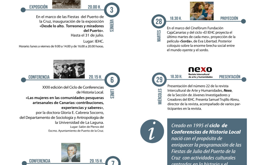 IEHC cultural julio 2026