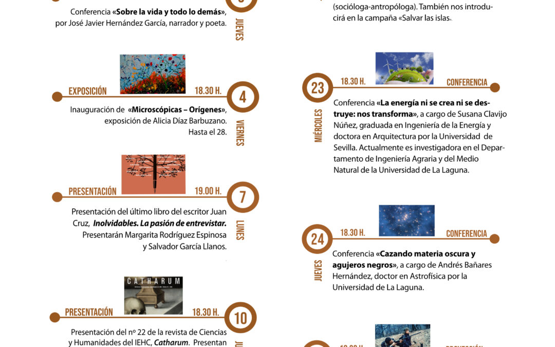 IEHC cultural septiembre 2026