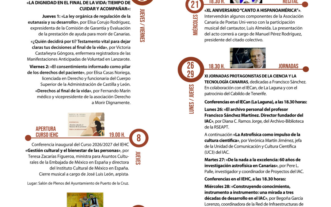 IEHC cultural octubre 2026